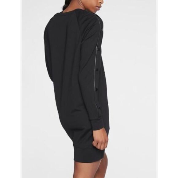 Athleta Black Snappy Long Sleeve Tunic Dress - Size: Small - Picture 3 of 11